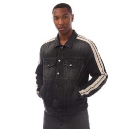 Palm Angels Black Wash Denim Track Jacket