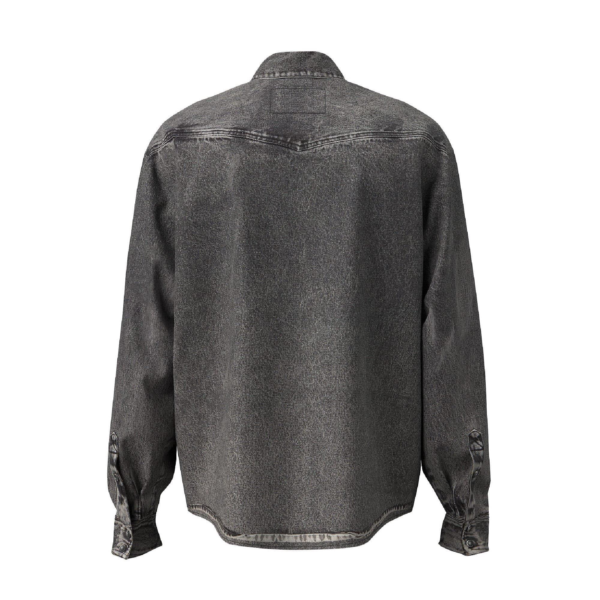 Black Grey - Diesel - S-Gils Pocket Denim Effect Shirt - 2