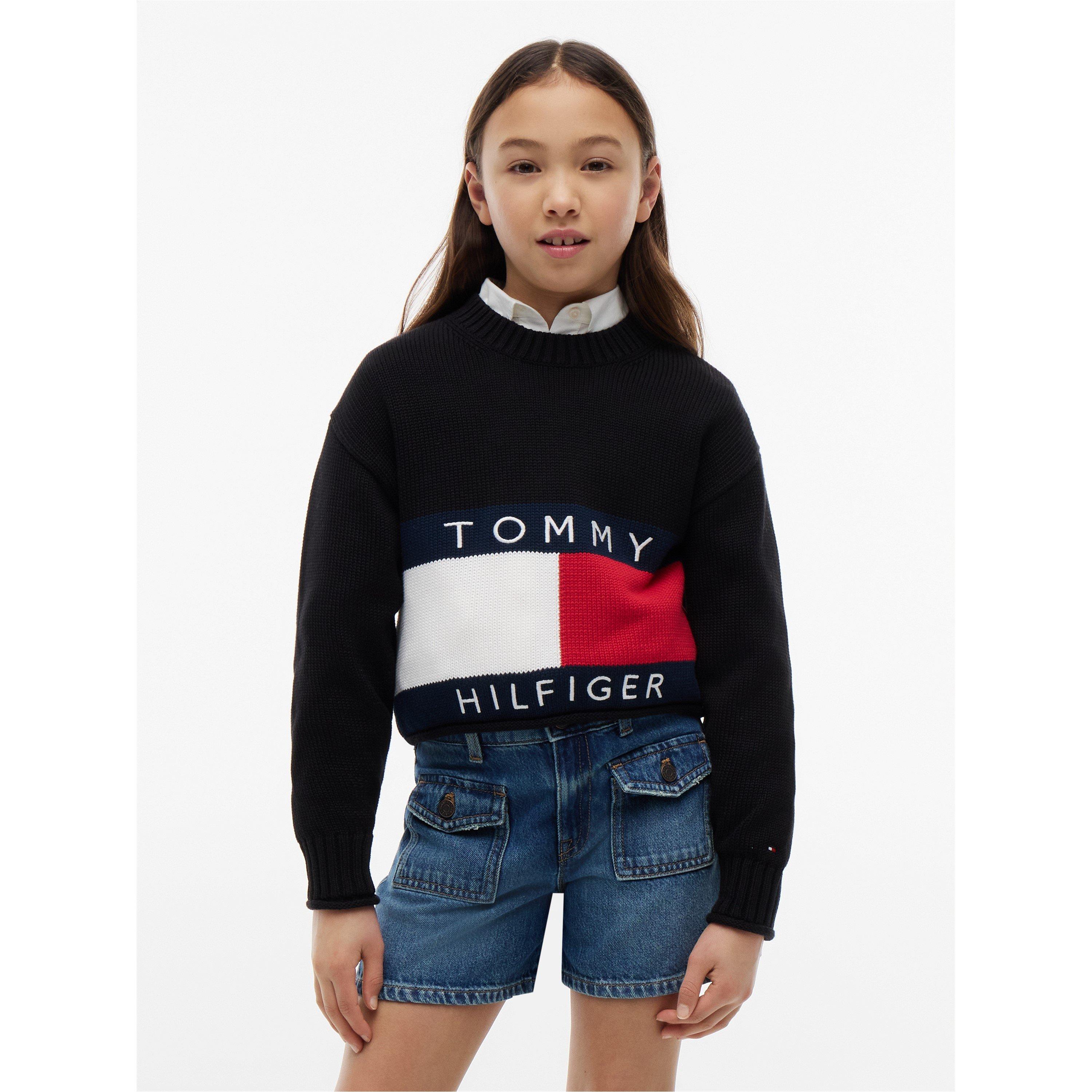 Black BDS - Tommy Hilfiger - Kids' Crew Neck Jumper - 2
