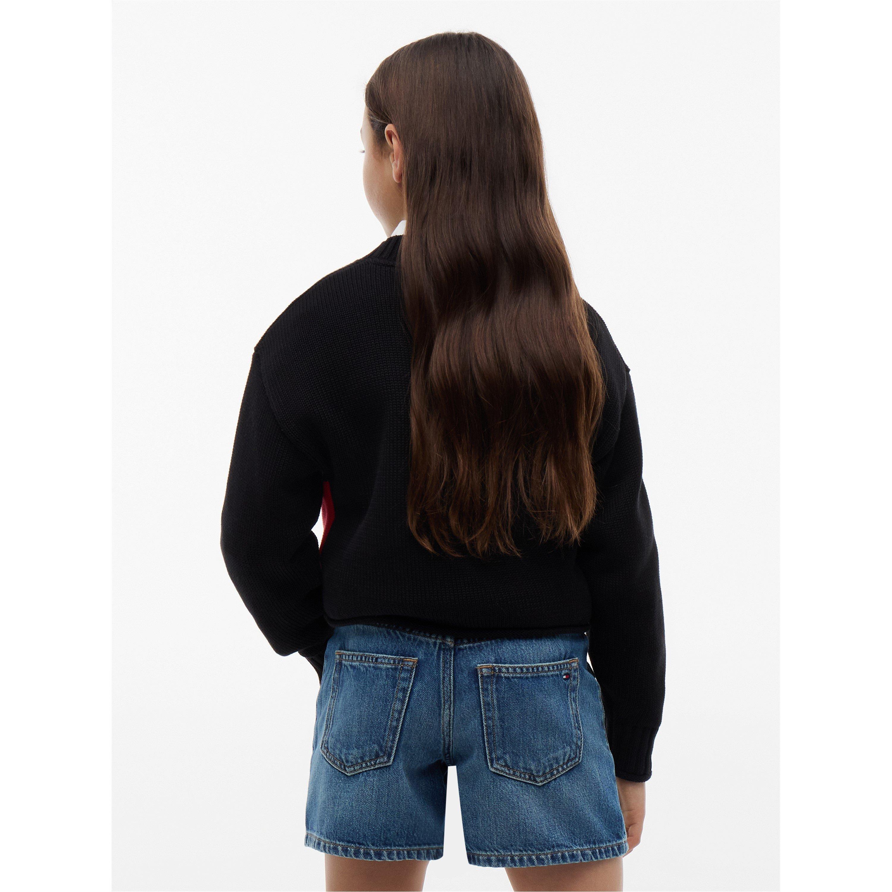Black BDS - Tommy Hilfiger - Kids' Crew Neck Jumper - 5