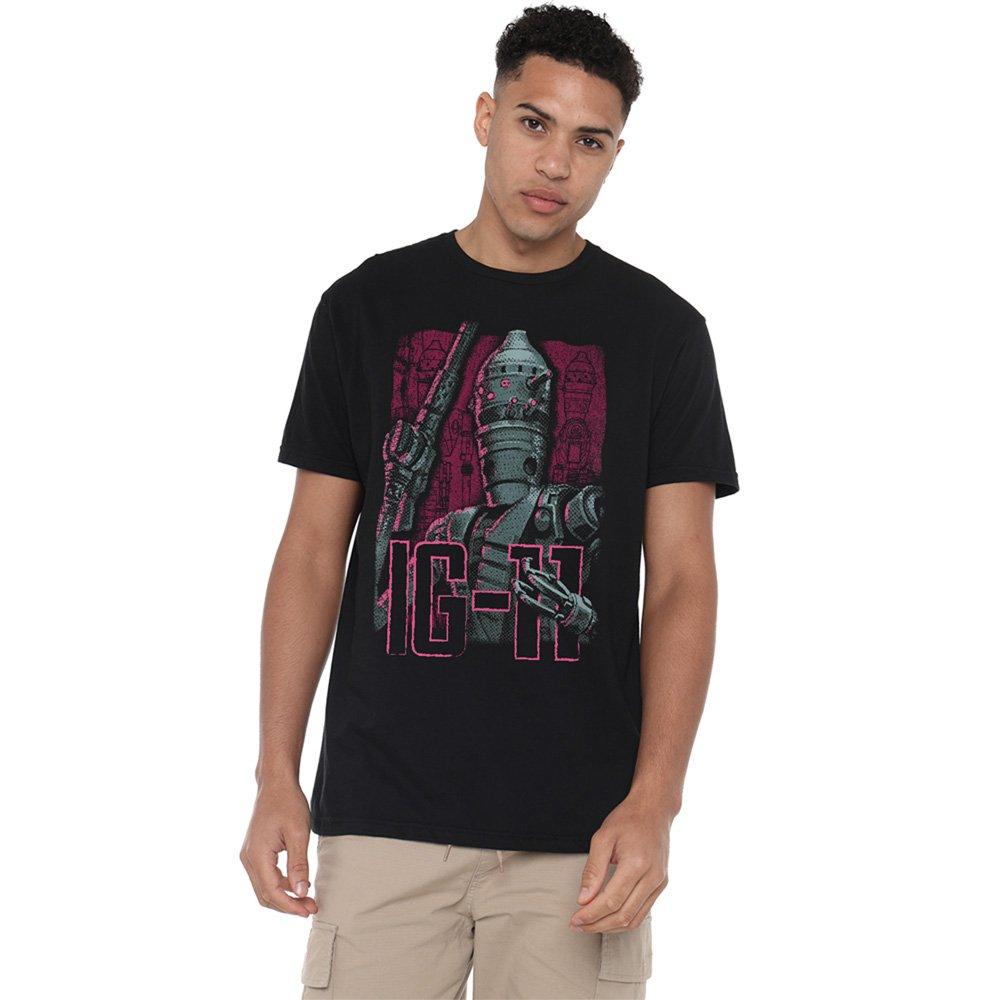 Black - Star Wars - The Mandalorian Bounty Hunter Ig11 T-Shirt Black - 1