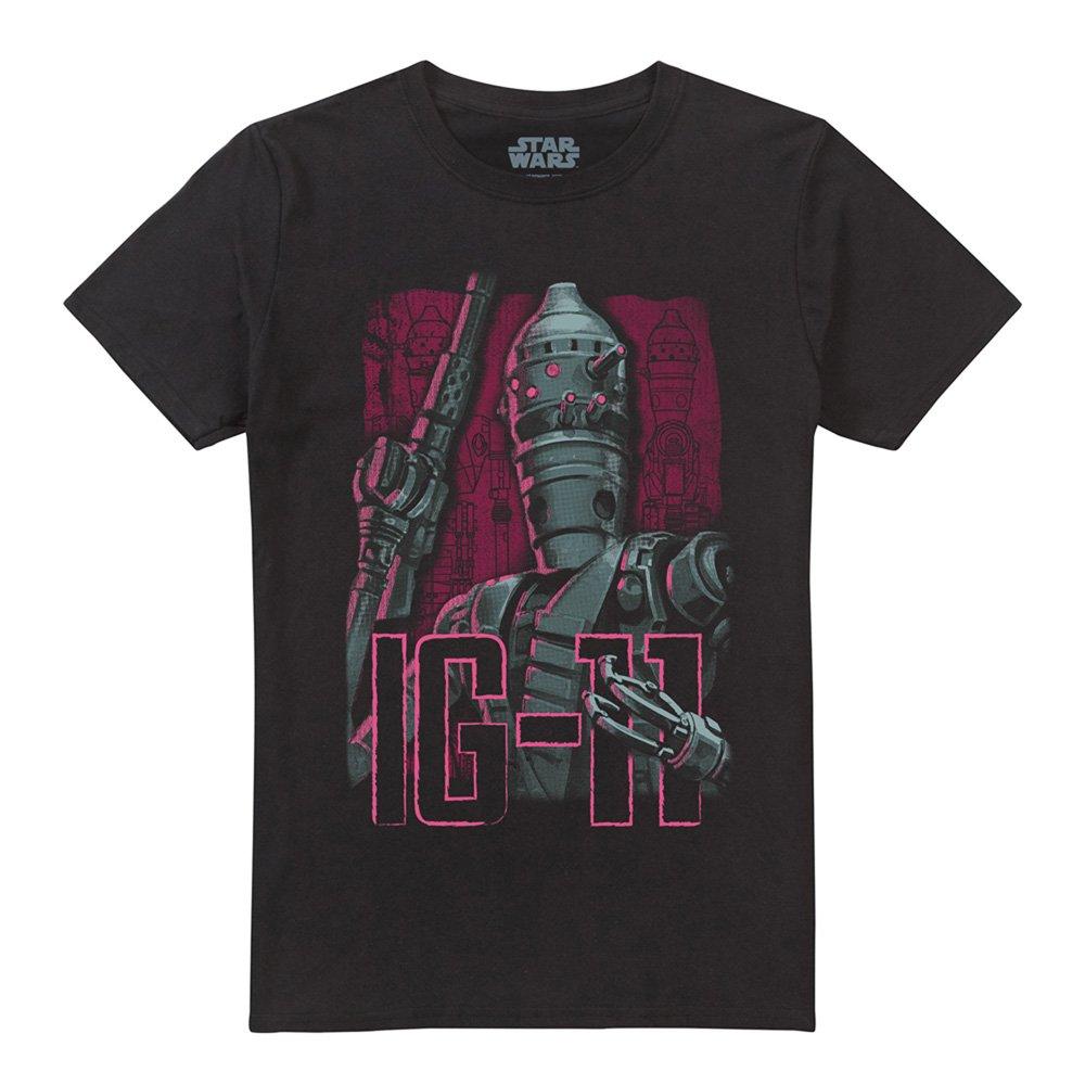 Black - Star Wars - The Mandalorian Bounty Hunter Ig11 T-Shirt Black - 4