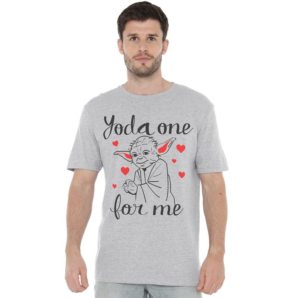 Grey - Star Wars - Star Wars ValentineS Day Yoda One For Me Mens T- - 1