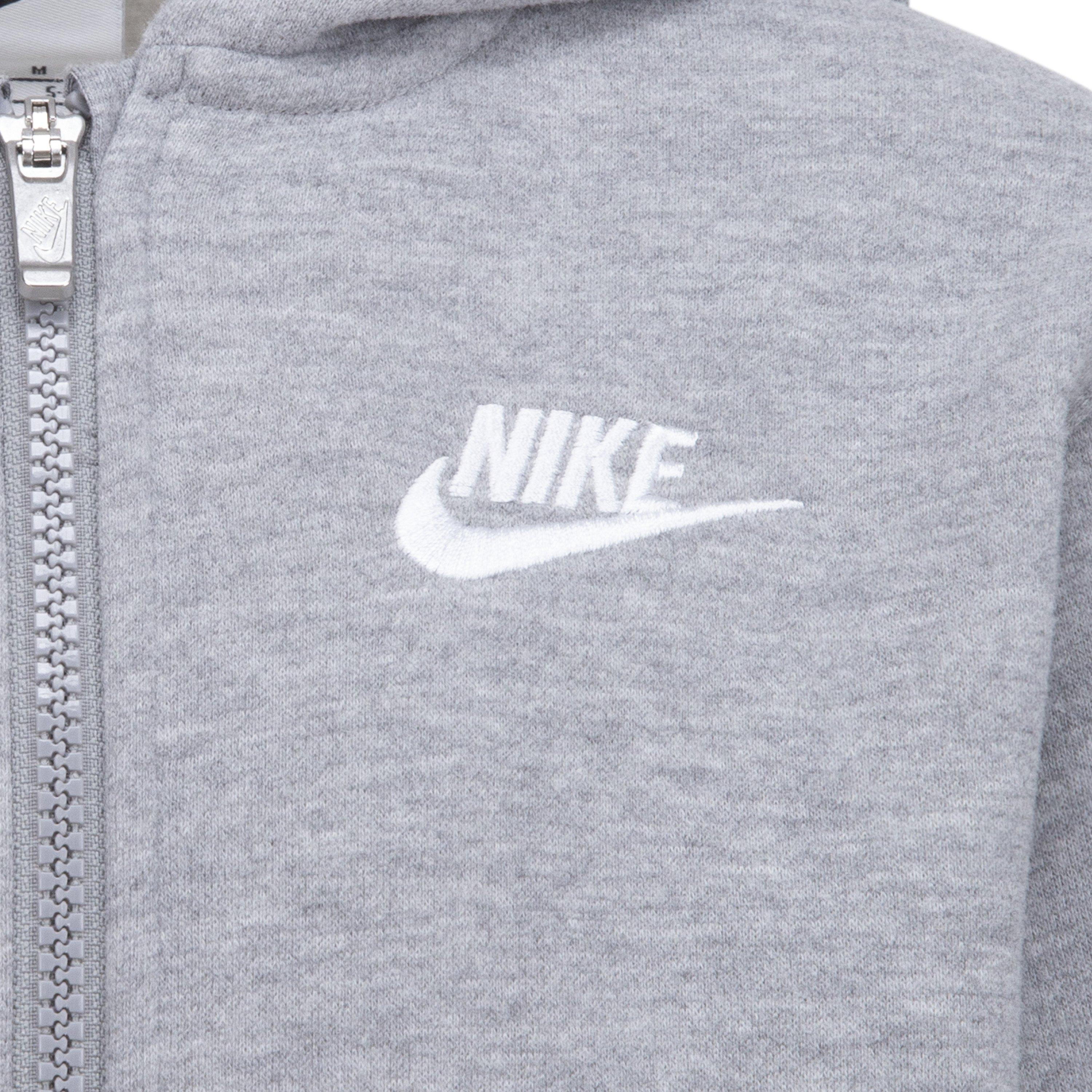 Grey - Nike - Kids' Full Zip Hoodie - 3