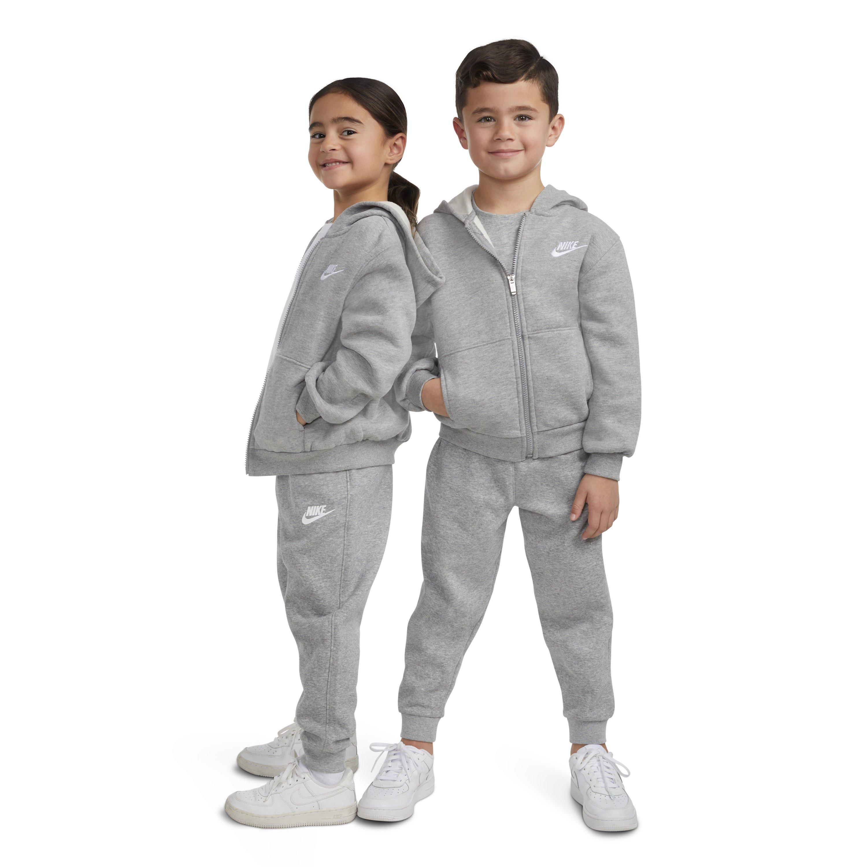 Grey - Nike - Kids' Full Zip Hoodie - 4