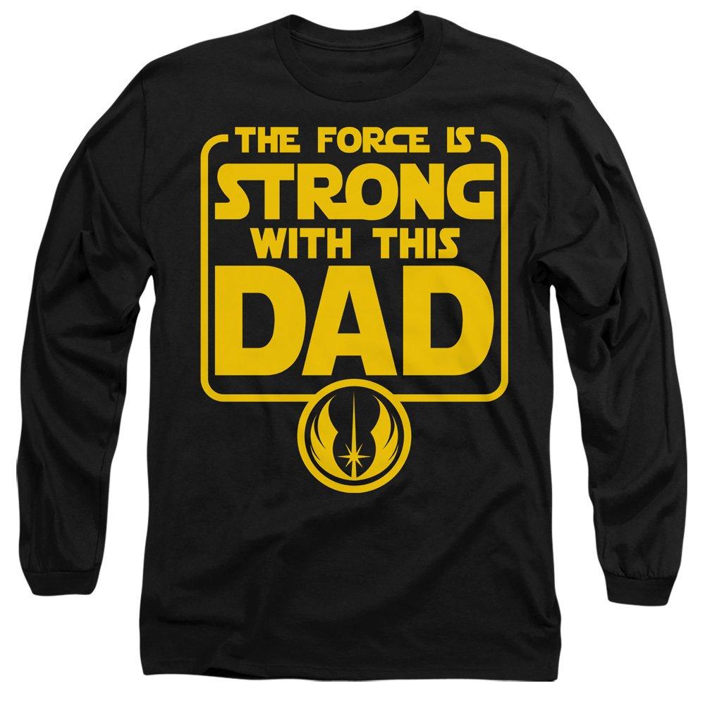 Black - Star Wars - Star Wars Fathers Day Force is Strong Dad Long Sl - 1