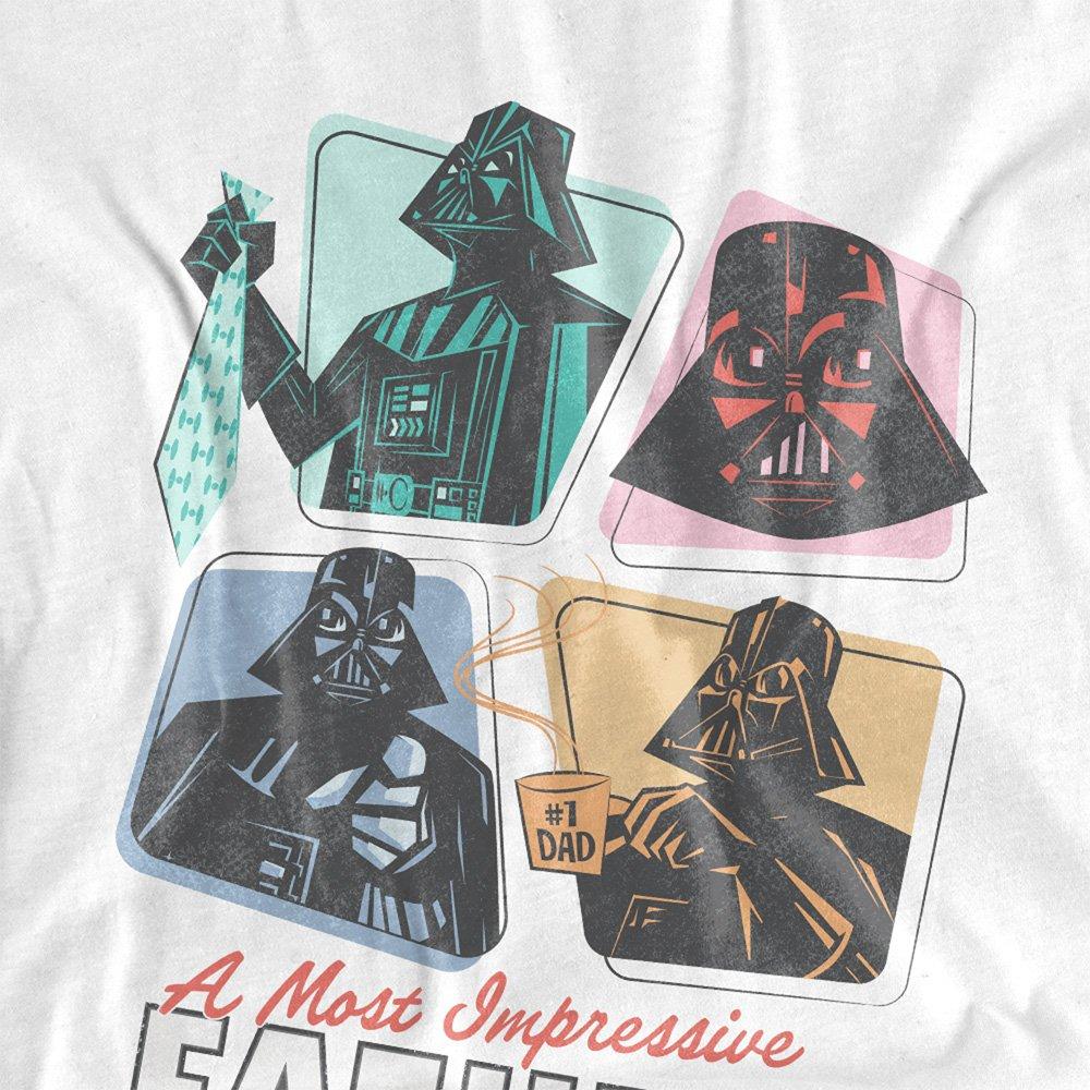 White - Star Wars - Star Wars Retro Most Impressive Father T-Shirt Wh - 2