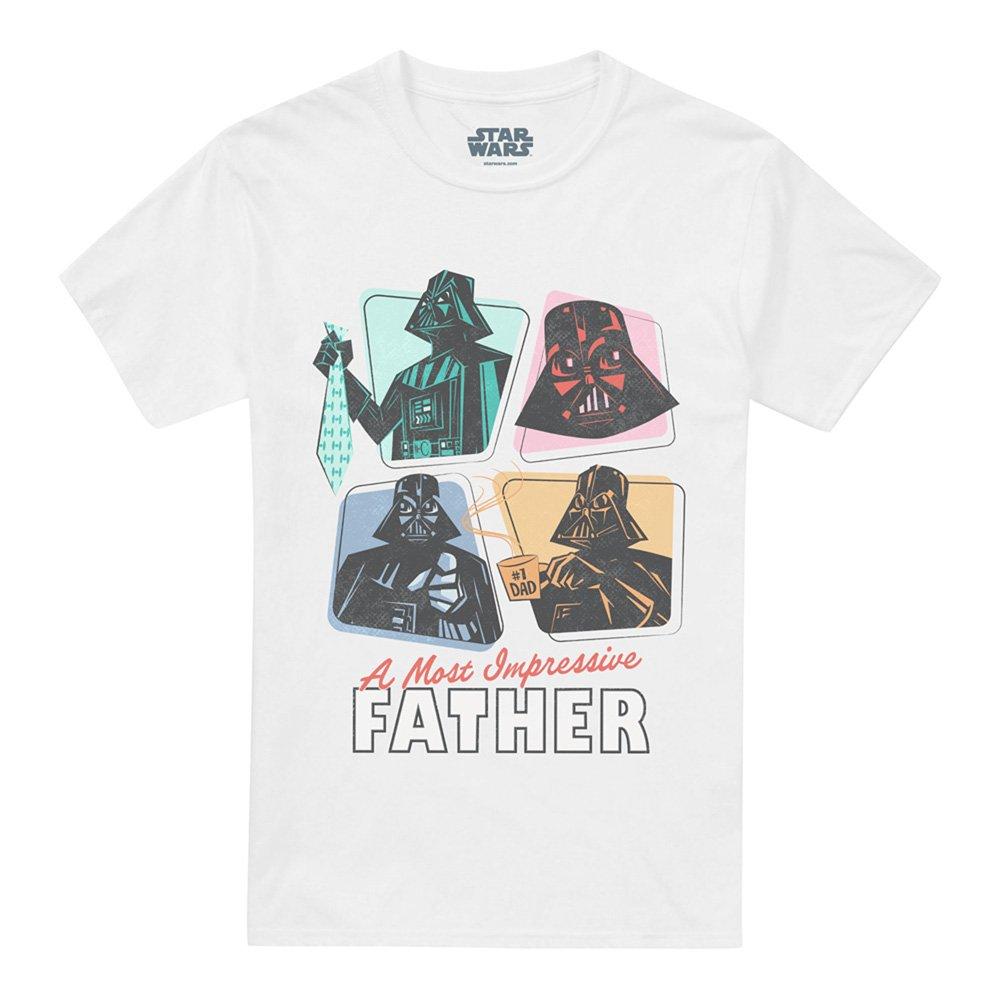 White - Star Wars - Star Wars Retro Most Impressive Father T-Shirt Wh - 4