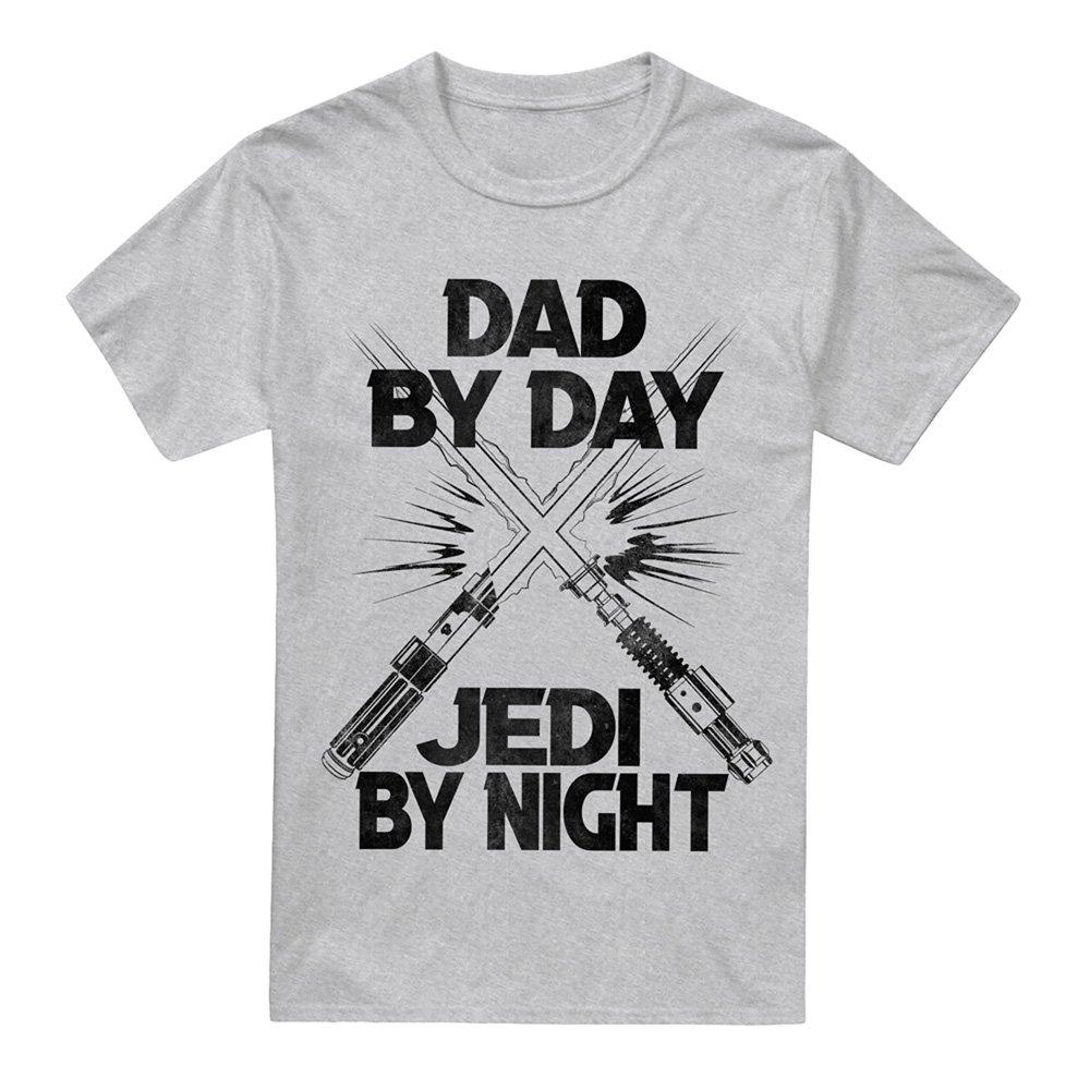 Grey - Star Wars - Star Wars FatherS Day Jedi By Night Mens T-Shirt - 4