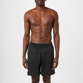 Off White Diagonal Stripe Swim Shorts