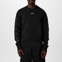 Off White Stitch Arrow Knit Sweater