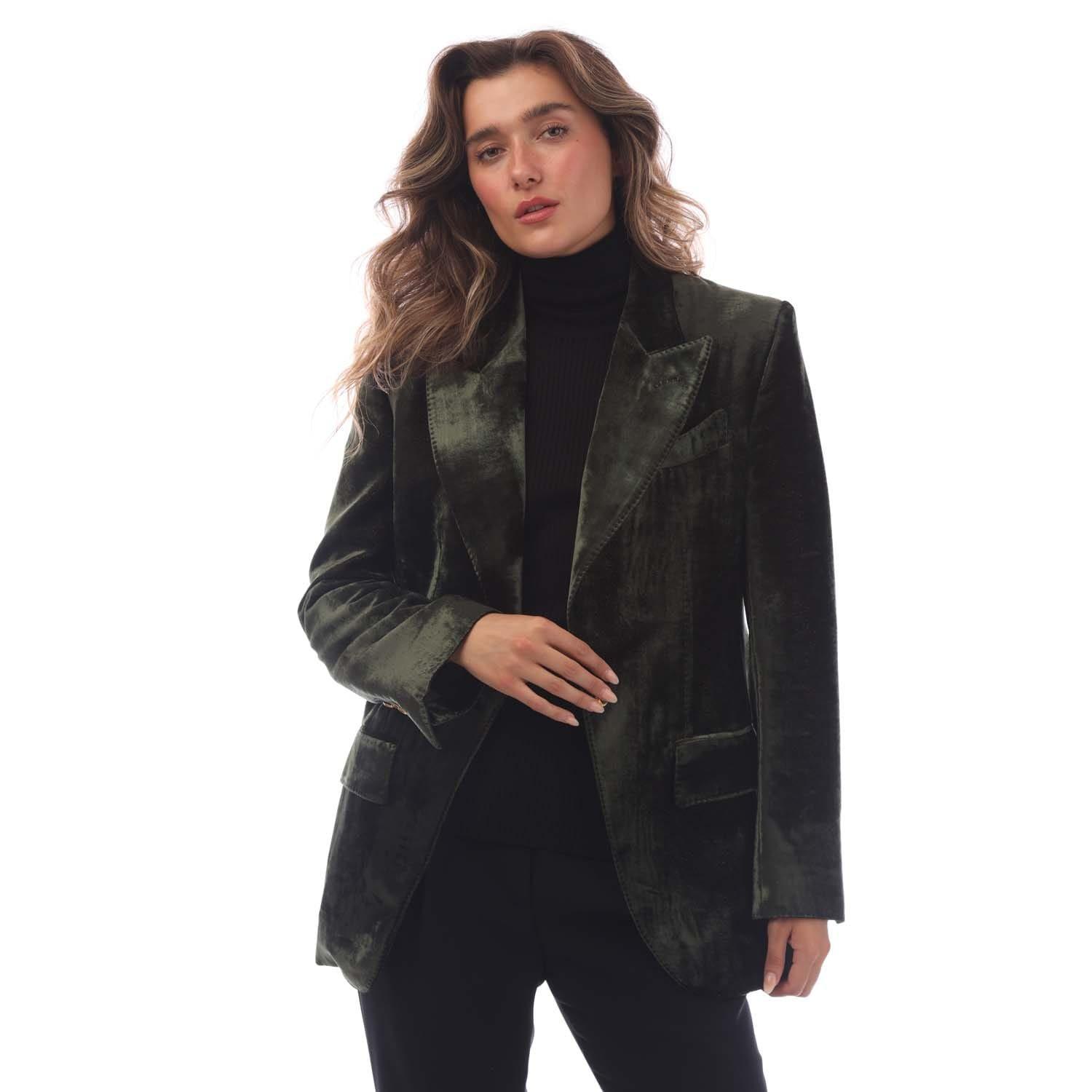 Tom Ford Wallis Single Breasted Jacket - Olive - Size 6