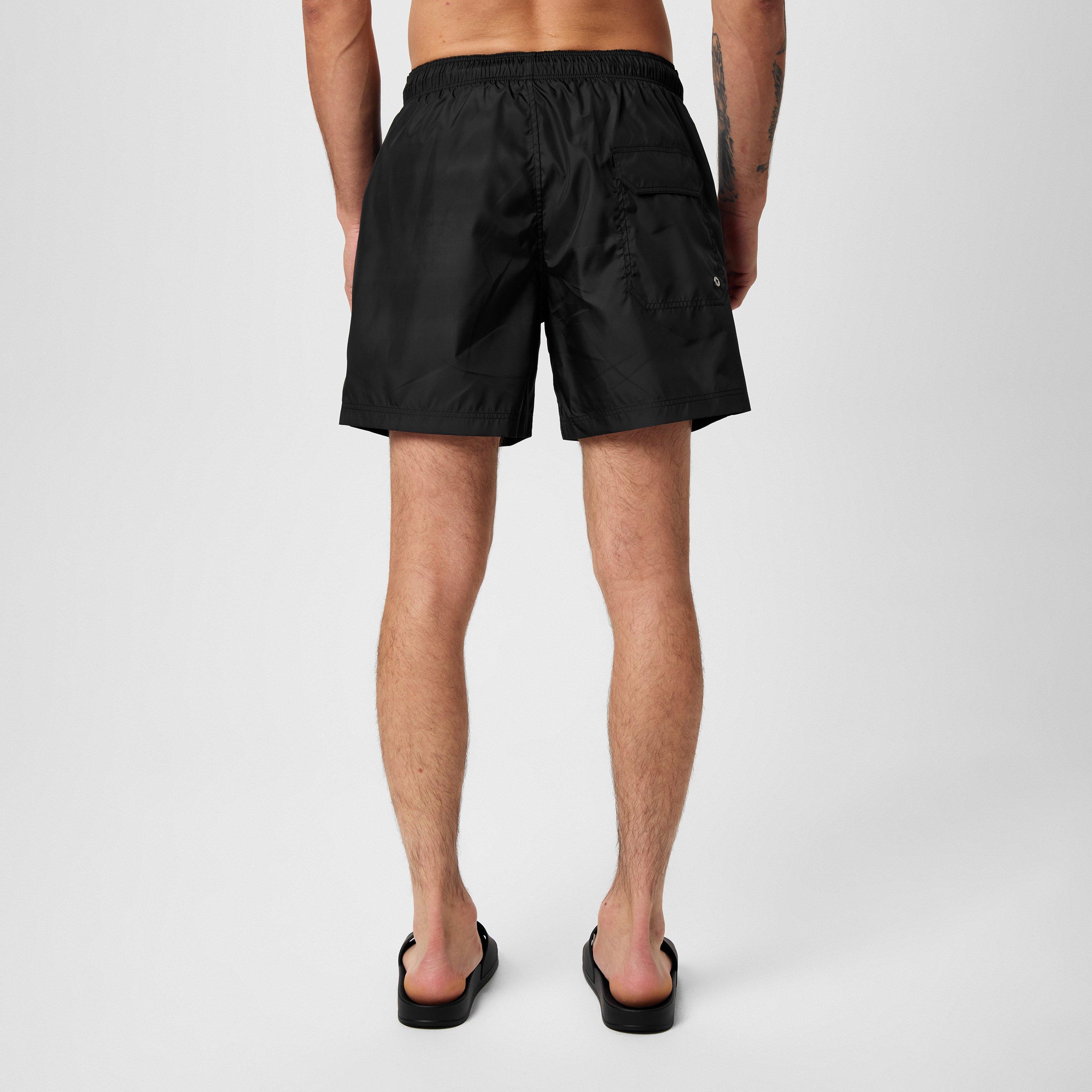 Black/White - Palm Angels - Logo Swim Shorts - 4
