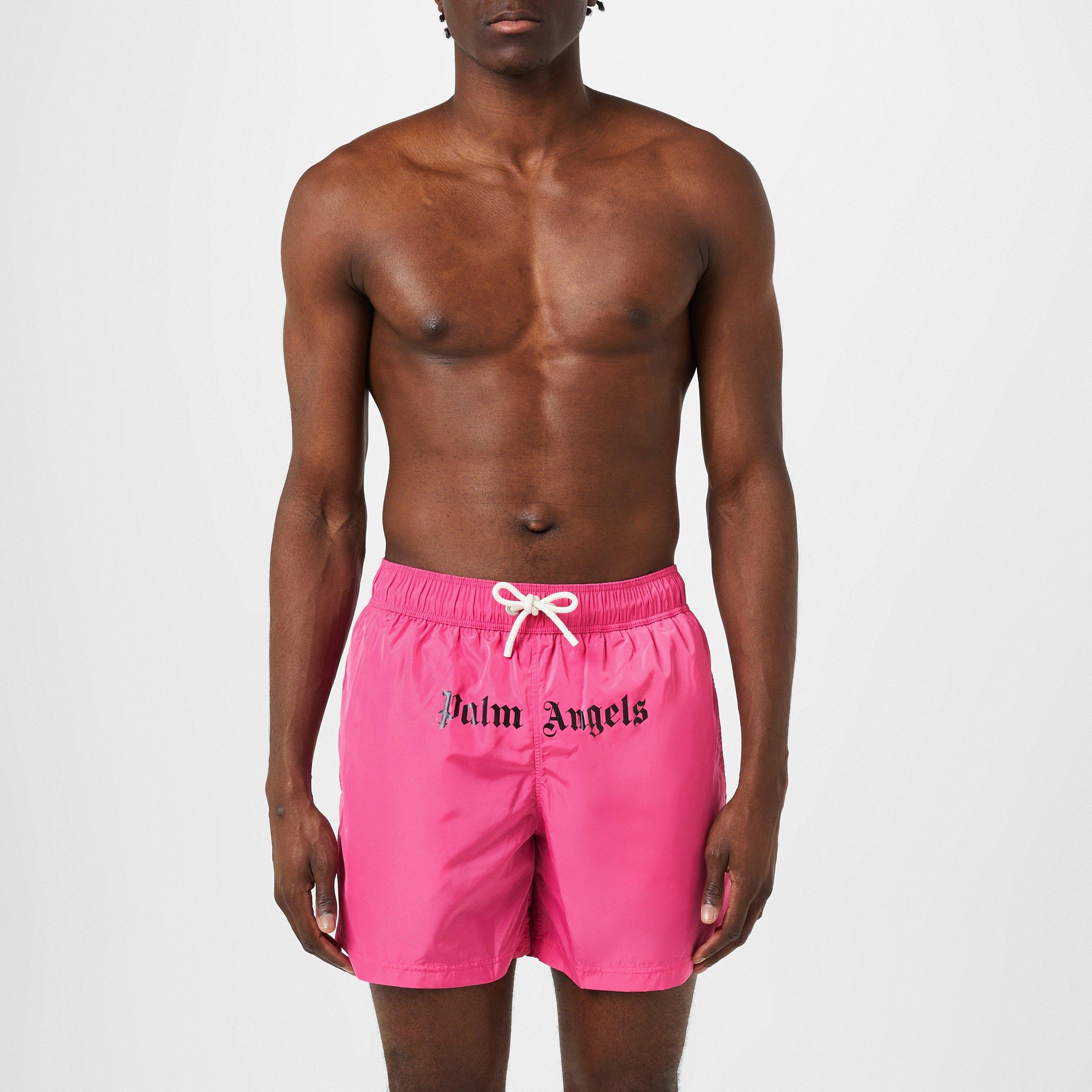 Pink - Palm Angels - Logo Swim Shorts - 3