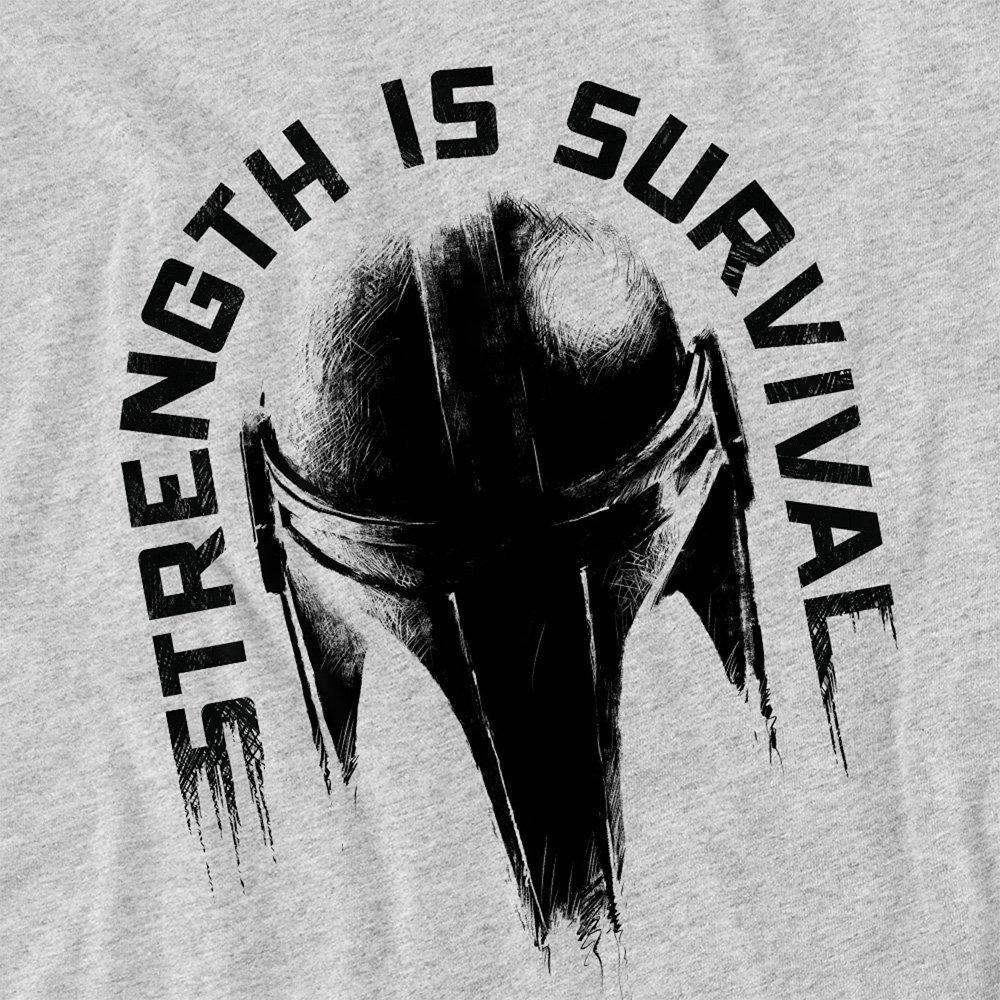 Light Grey - Star Wars - Star Wars Strength Is Survival T-Shirt Athletic H - 2