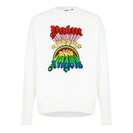 Palm Angels Rainbow Logo-Print Jumper