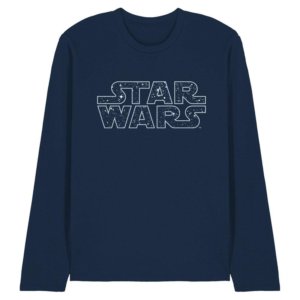 Navy - Star Wars - Star Wars Starry Logo Long Sleeve T-Shirt Navy - 1