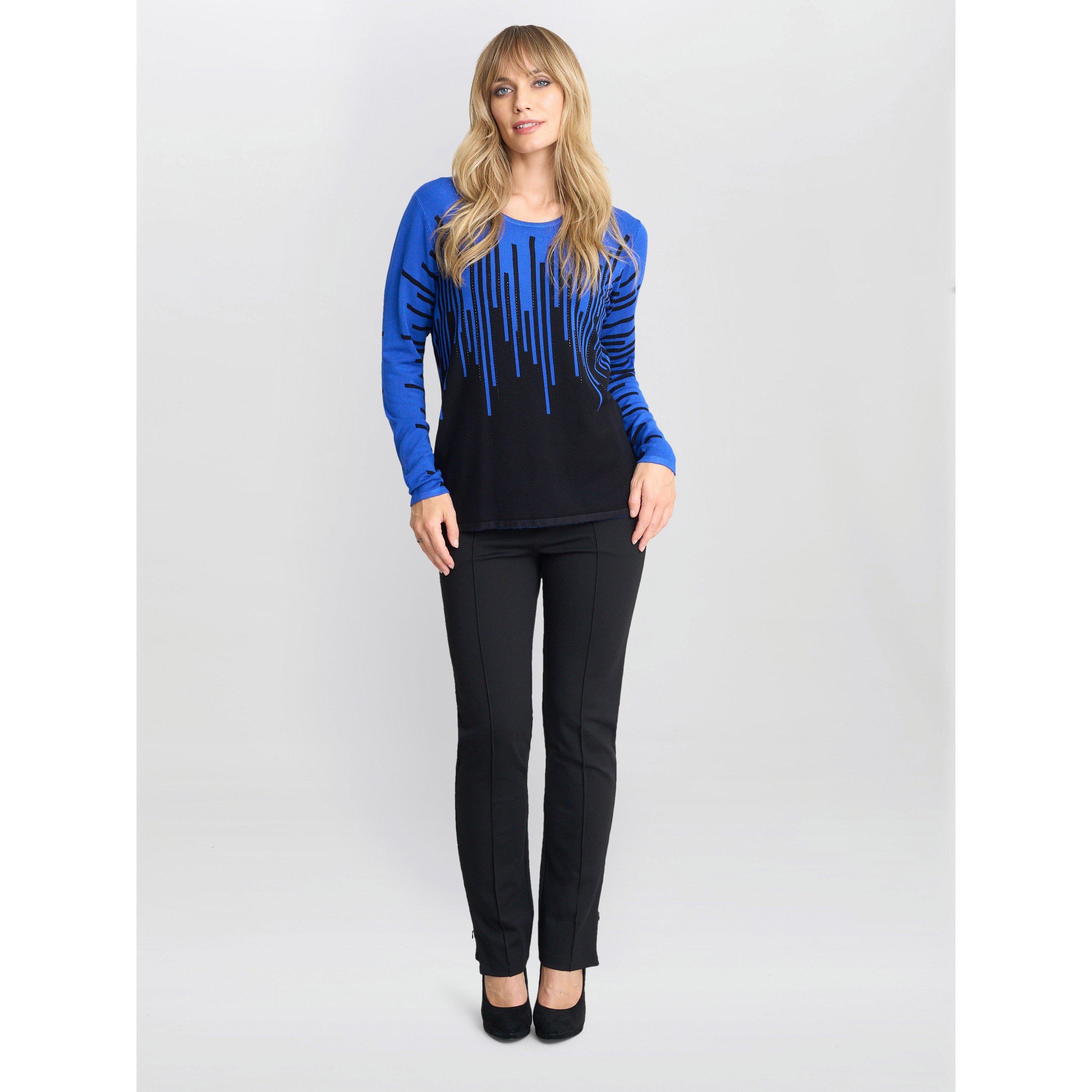 Blue - Gina Bacconi - Kellie Stripe Effect Jumper - 3