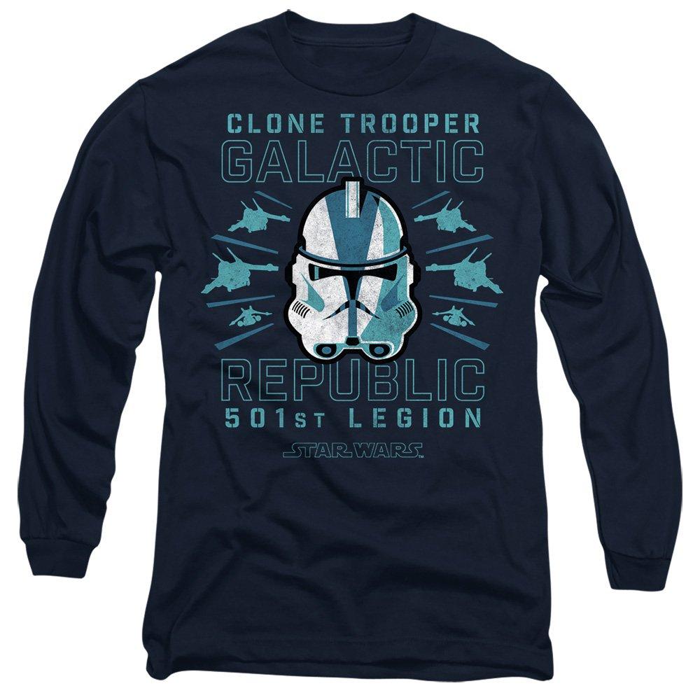 Navy - Star Wars - Star Wars 501st Clone Trooper Long Sleeve T-Shirt - 1