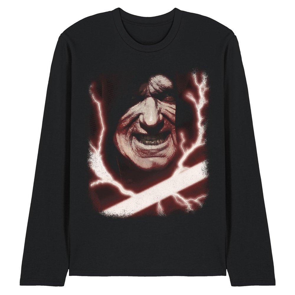 Black - Star Wars - Star Wars Darth Palpatine Large Face Long Sleeve T - 1