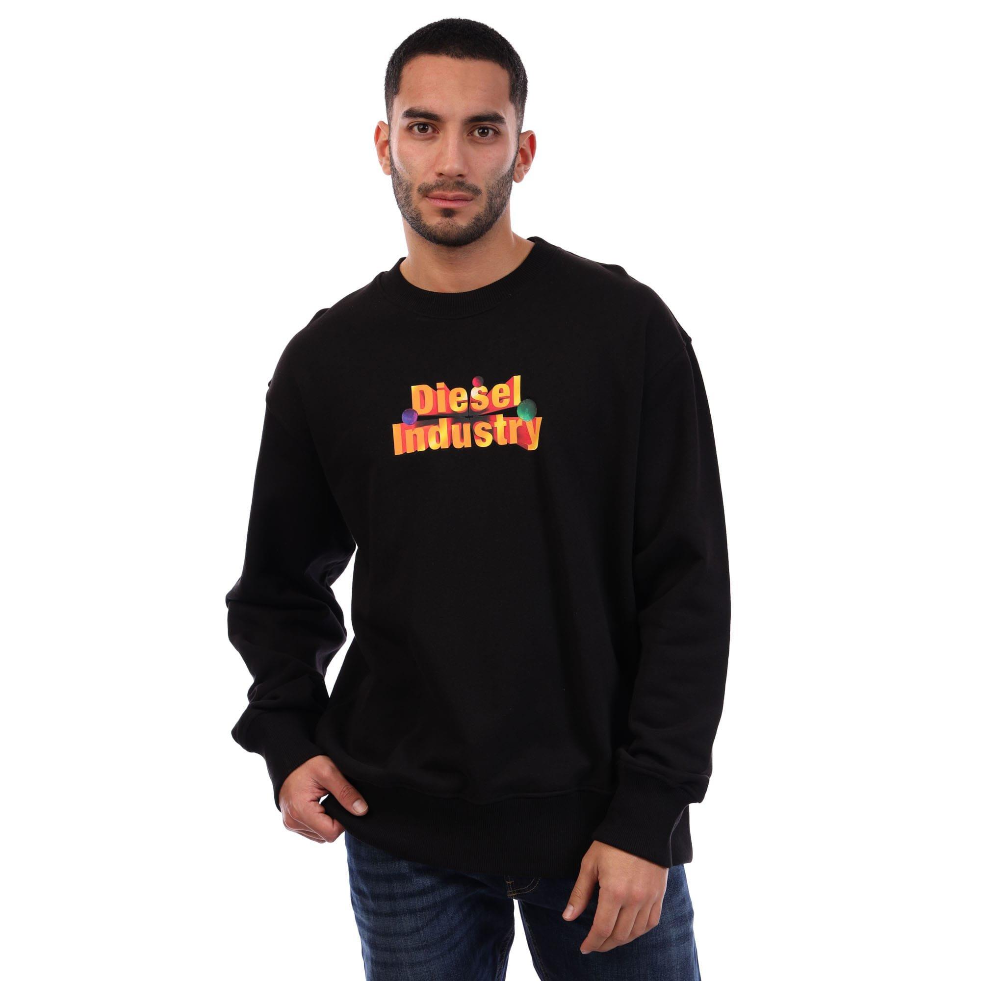 Black - Diesel - S-Macs Crew Neck Sweatshirt - 1