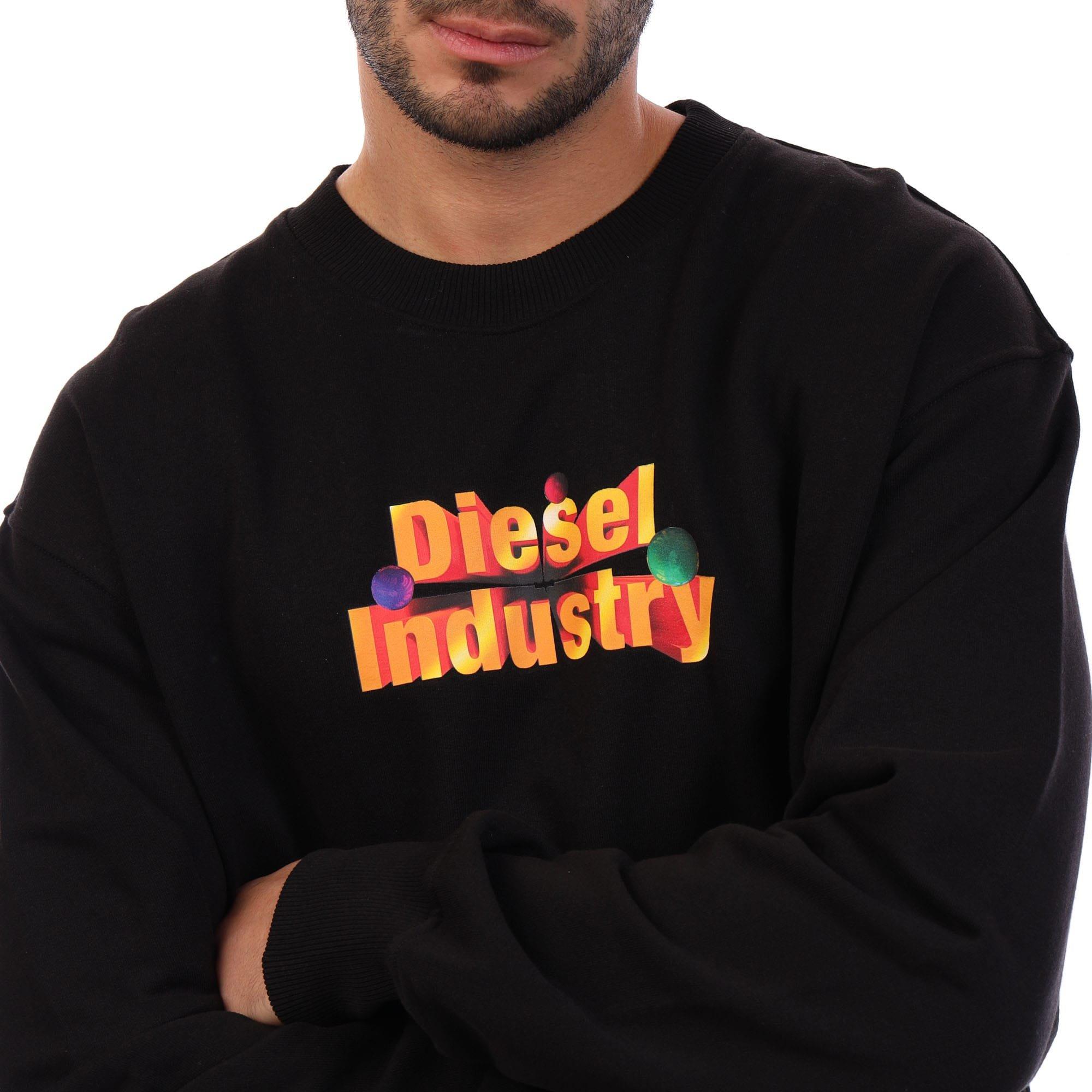 Black - Diesel - S-Macs Crew Neck Sweatshirt - 3