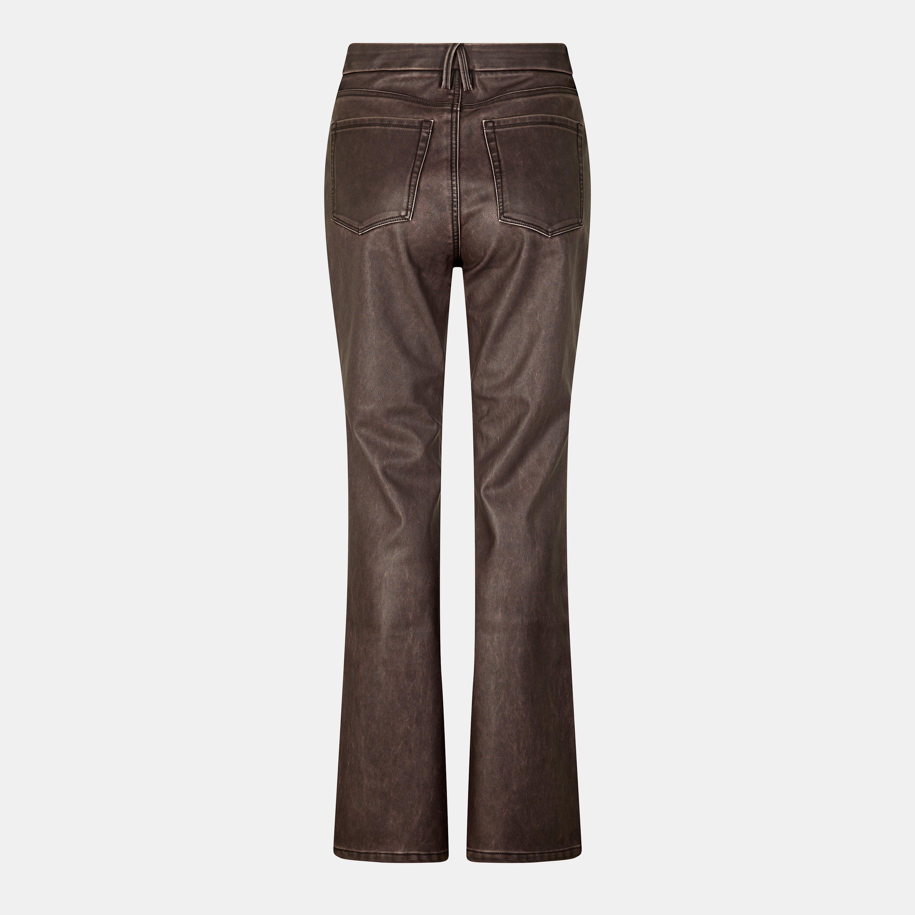 Vamp001 - Good American - Women's Bootcut Leather Trousers - 2