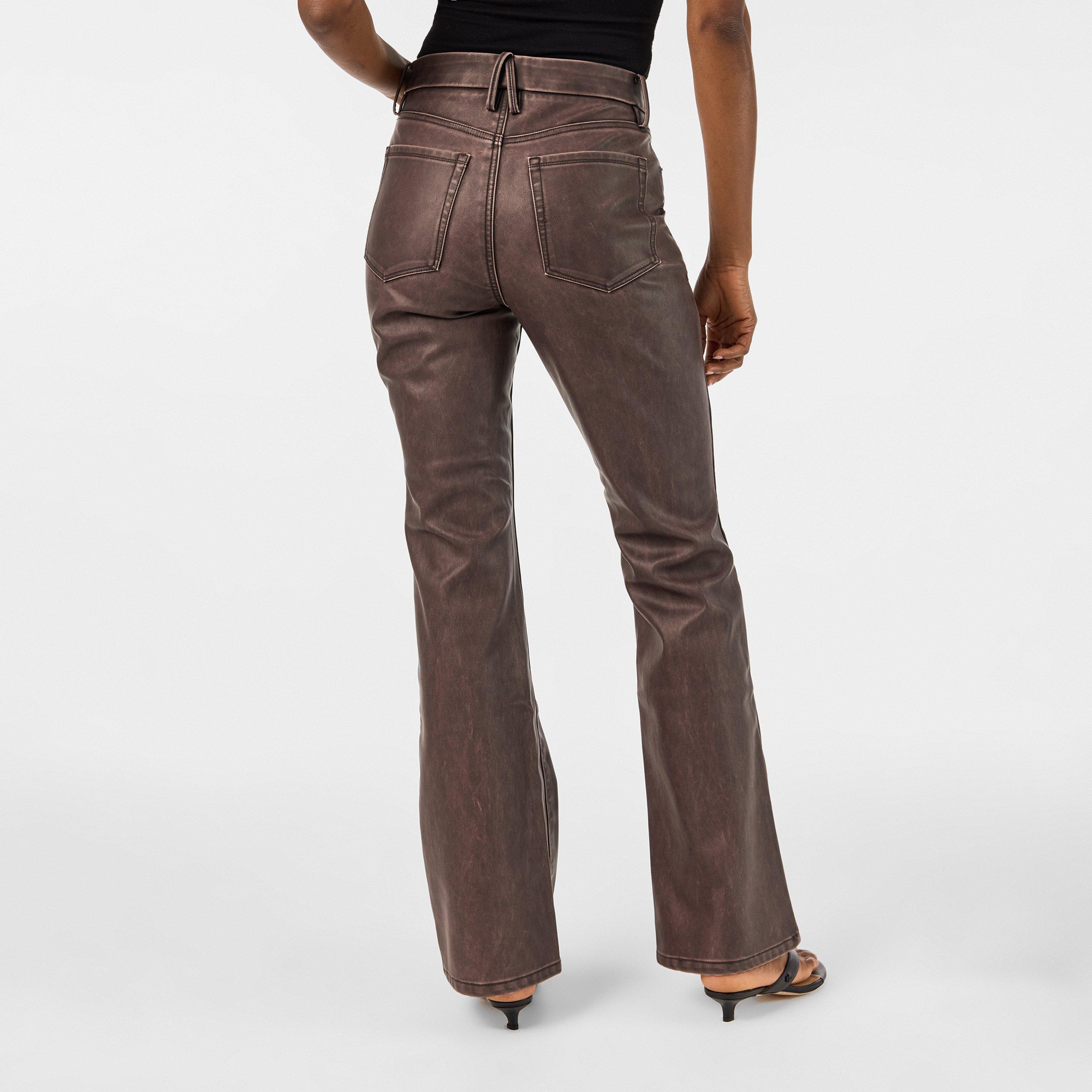 Vamp001 - Good American - Women's Bootcut Leather Trousers - 4