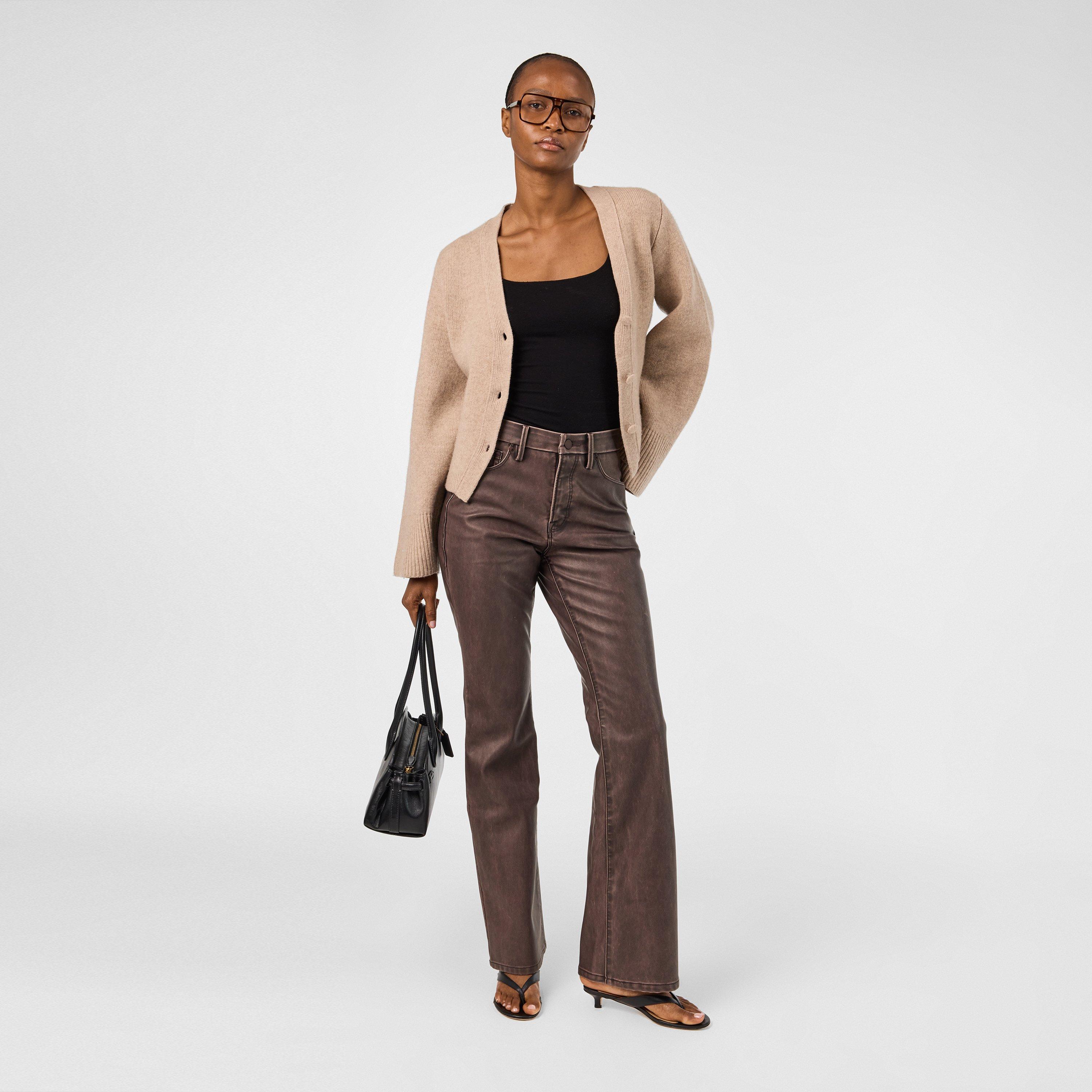 Vamp001 - Good American - Women's Bootcut Leather Trousers - 6