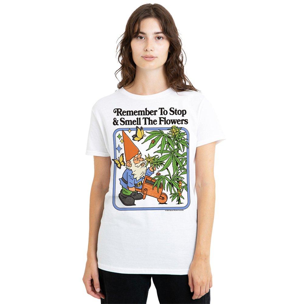 White - Steven Rhodes - Steven Rhodes Smell The Flowers T Shirt White - 1