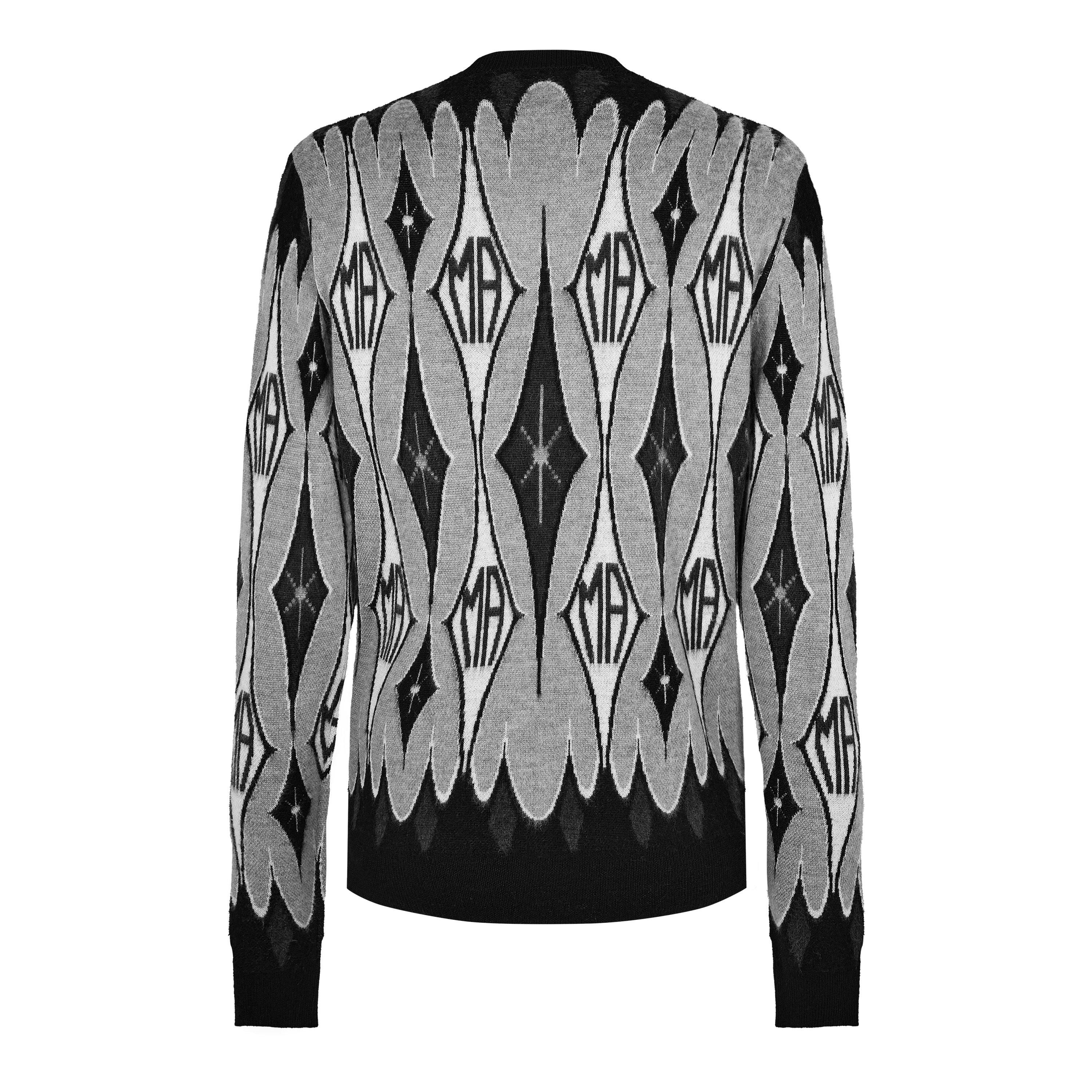 【AMERI】 UND MARBLE JACQUARD KNIT UND MARBLE JACQUARD KNIT