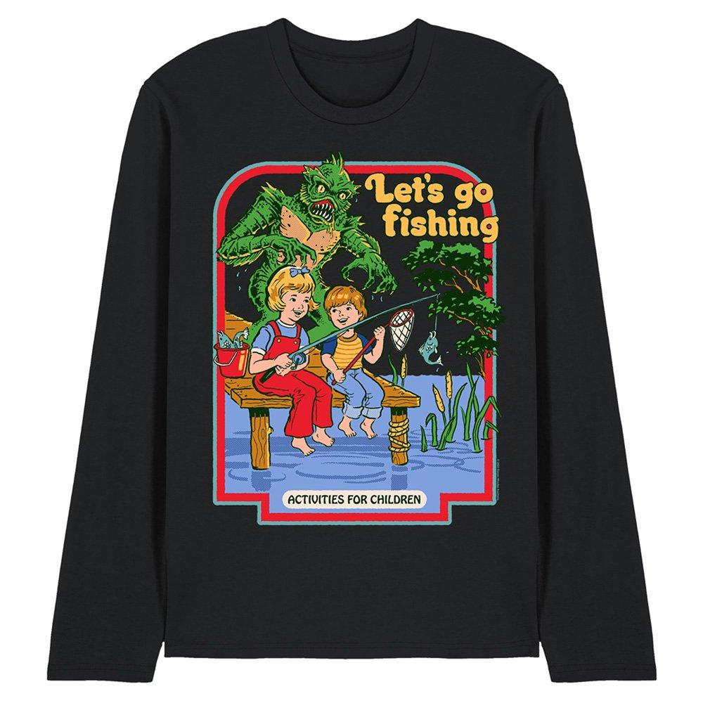 Black - Steven Rhodes - Steven Rhodes LetS Go Fishing Long Sleeve T-Shirt - 1