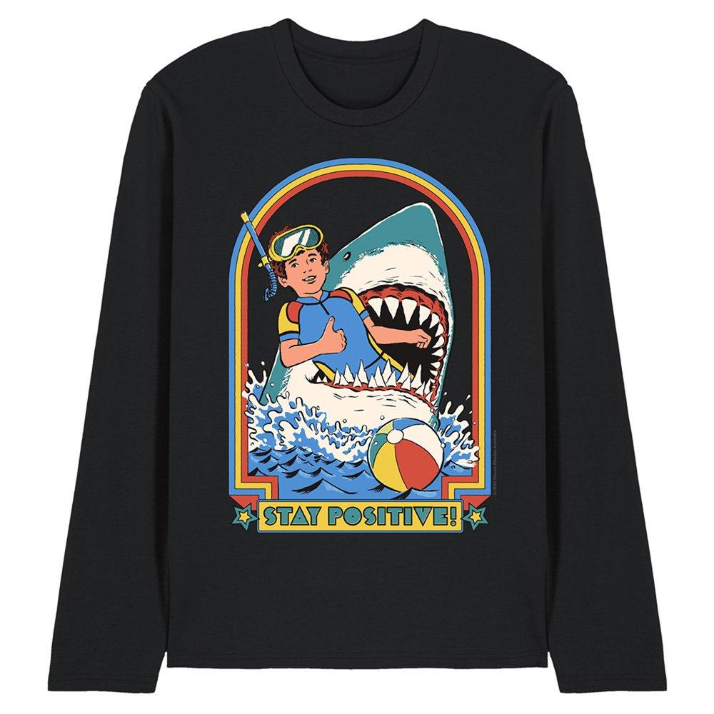 Black - Steven Rhodes - Steven Rhodes Stay Positive Long Sleeve T-Shirt B - 1