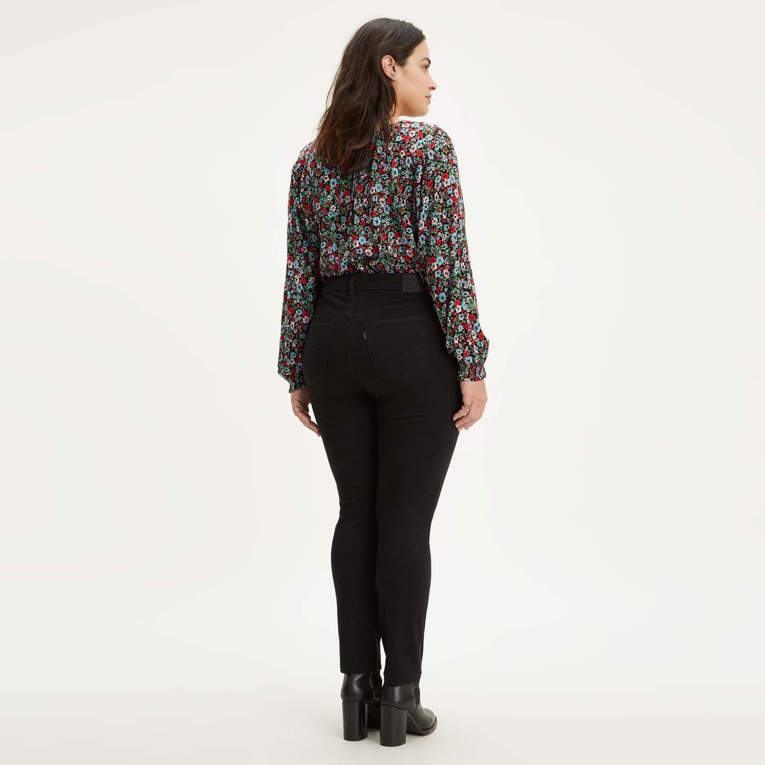 Black - Levis - 721 Plus High Rise Super Skinny Jeans - 2