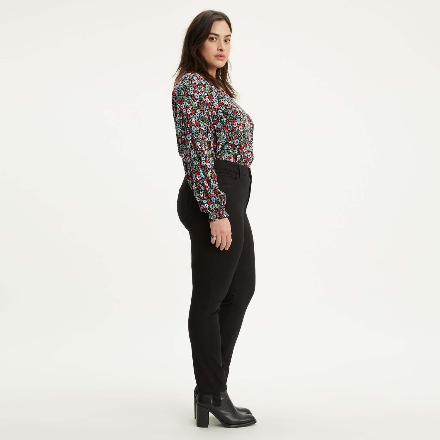 Black - Levis - 721 Plus High Rise Super Skinny Jeans - 4