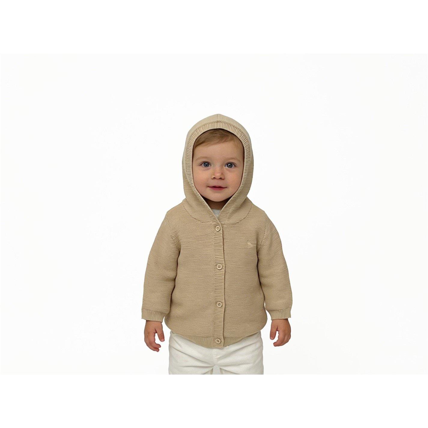 Beige - Jack Wills - Kids Pram Padded Cotton Hooded Long Sleeve Coat - 1