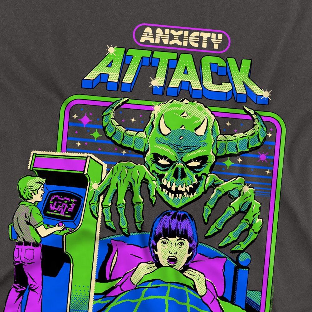 Charcoal - Steven Rhodes - Steven Rhodes Anxiety Attack Long Sleeve T-Shirt - 2