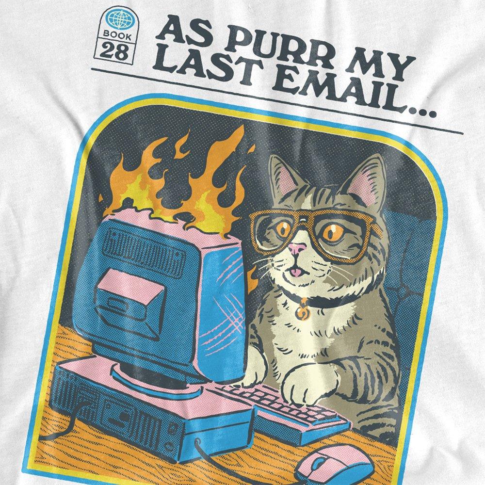 White - Steven Rhodes - Steven Rhodes As Purr My Last Email Long Sleeve T- - 2