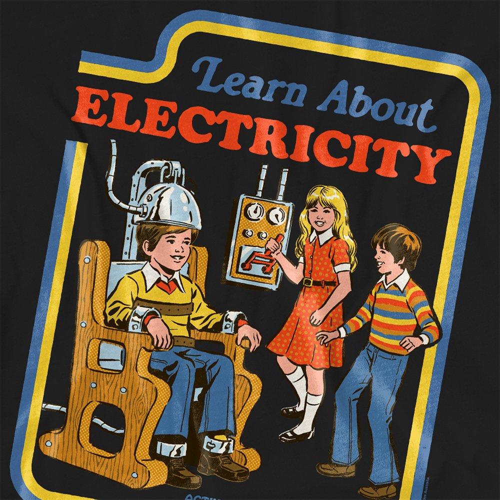 Black - Steven Rhodes - Steven Rhodes Learn About Electricity T Shirt Bla - 2