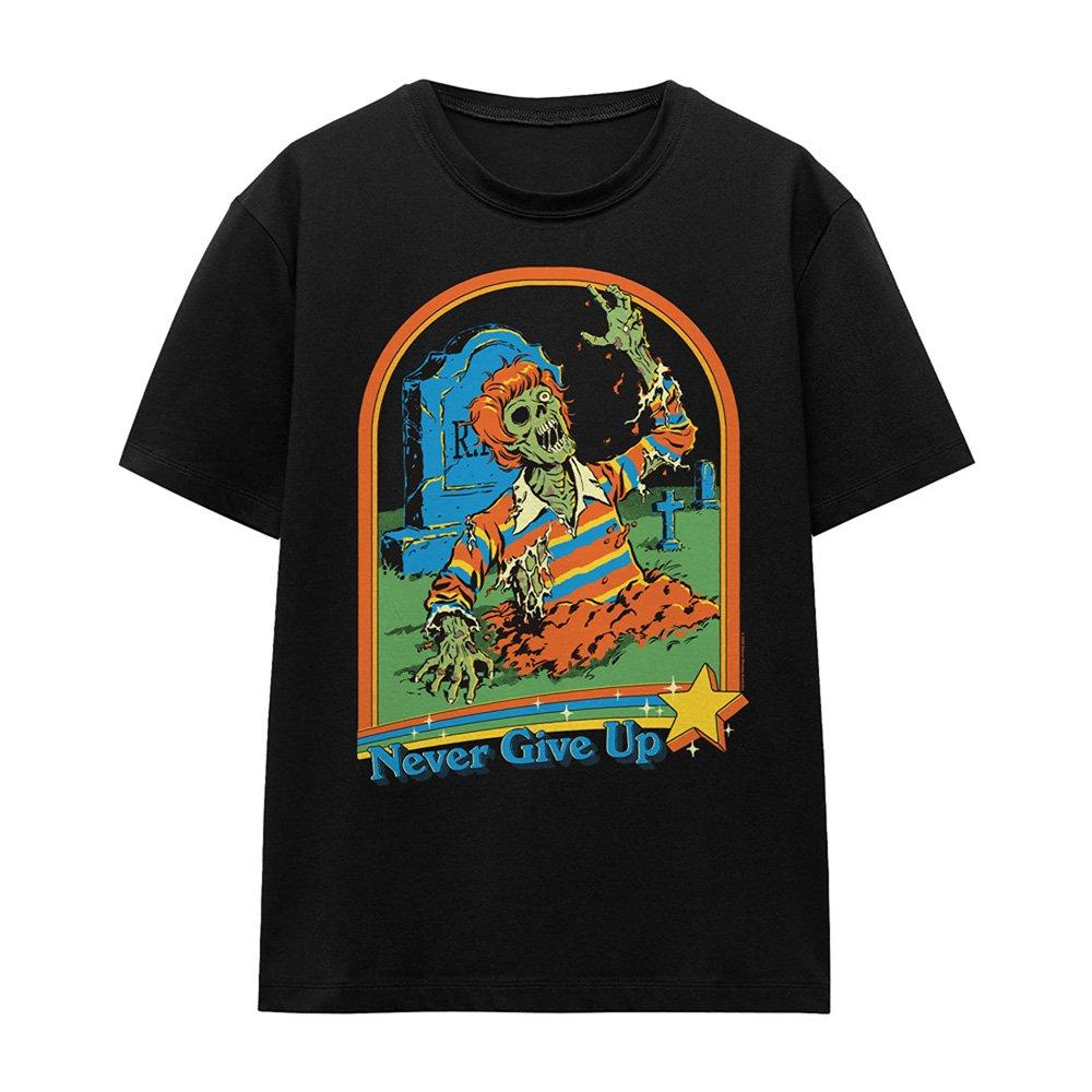 Black - Steven Rhodes - Steven Rhodes Never Give Up T Shirt Black - 4