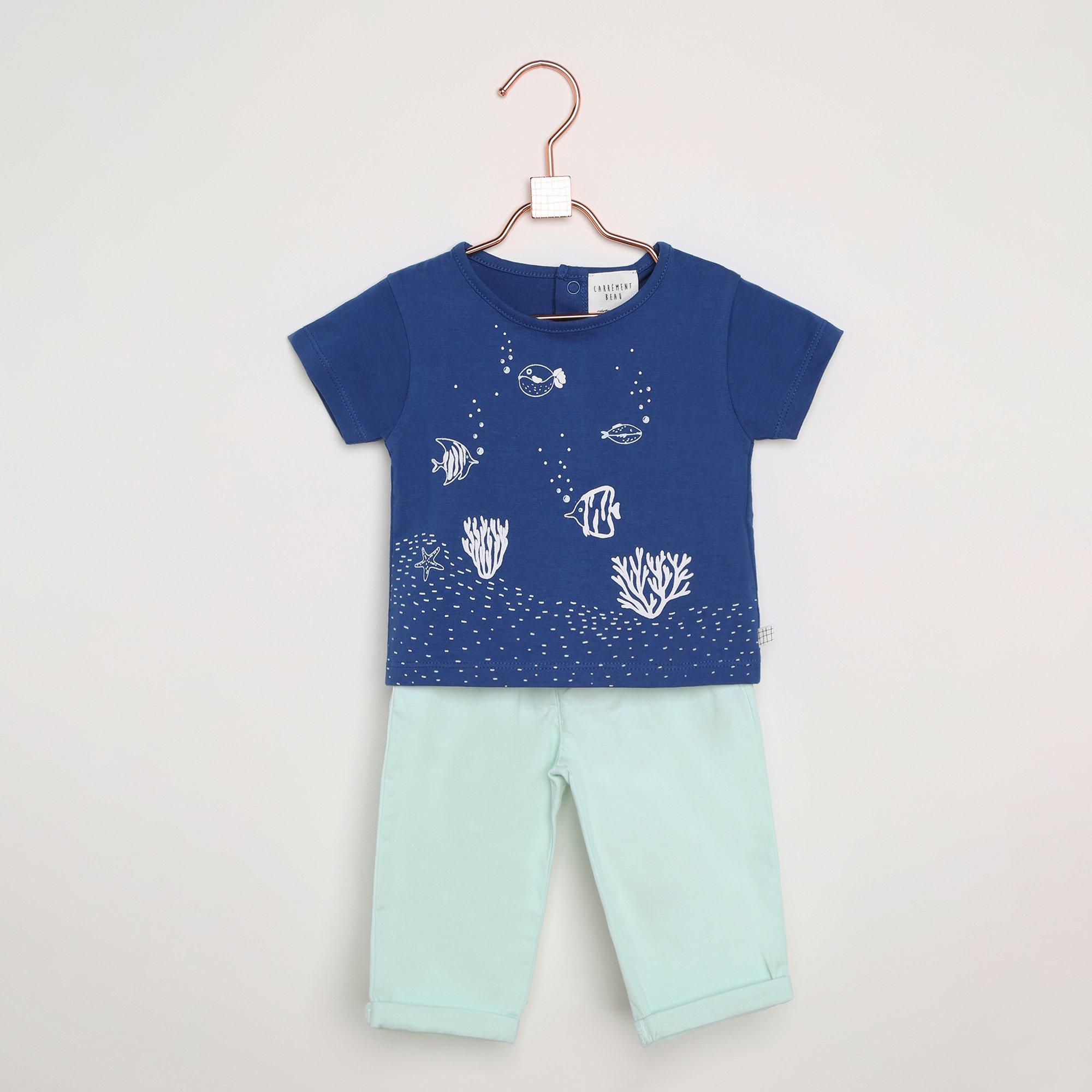 Blue - Carrement Beau - Kids' Regular Fit Short-Sleeve T-Shirt - 2