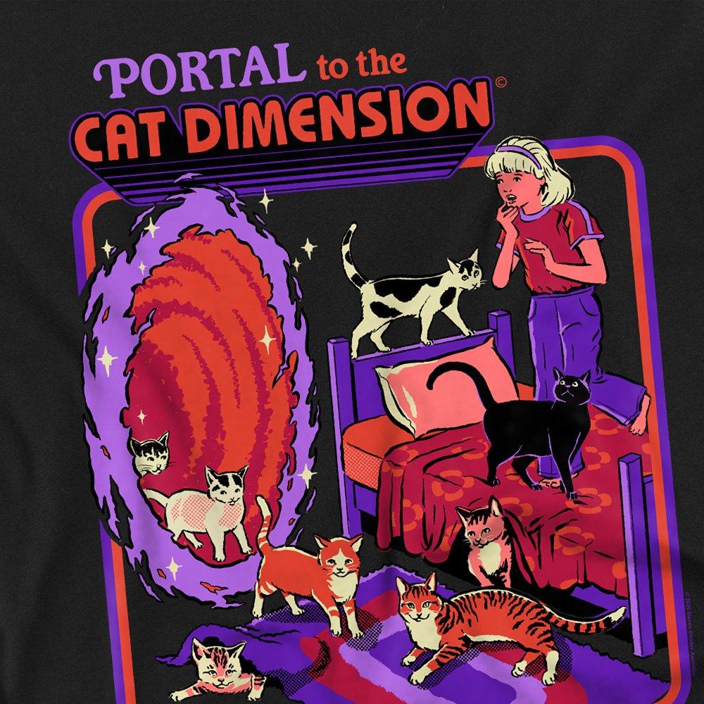 Black - Steven Rhodes - Steven Rhodes Cat Dimension Long Sleeve T-Shirt B - 2