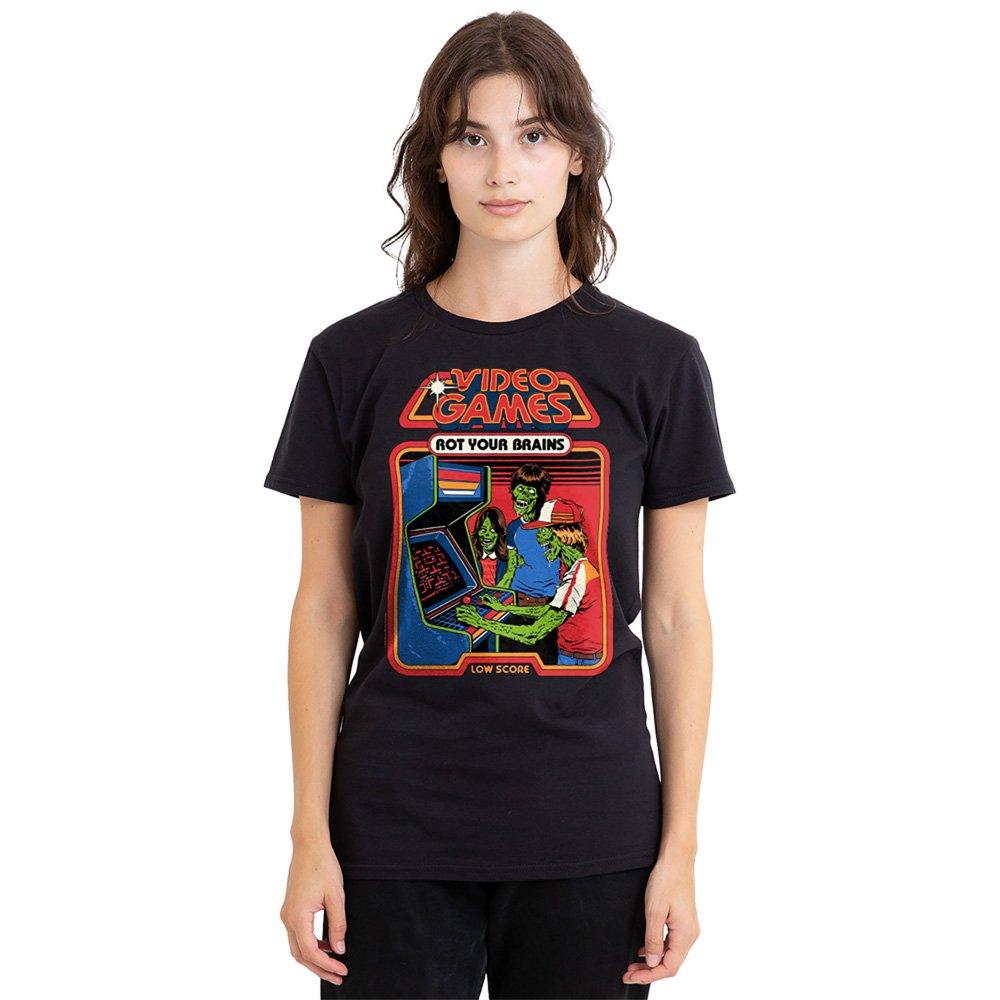 Black - Steven Rhodes - Steven Rhodes Video Games Rot Your Brains T Shirt - 1