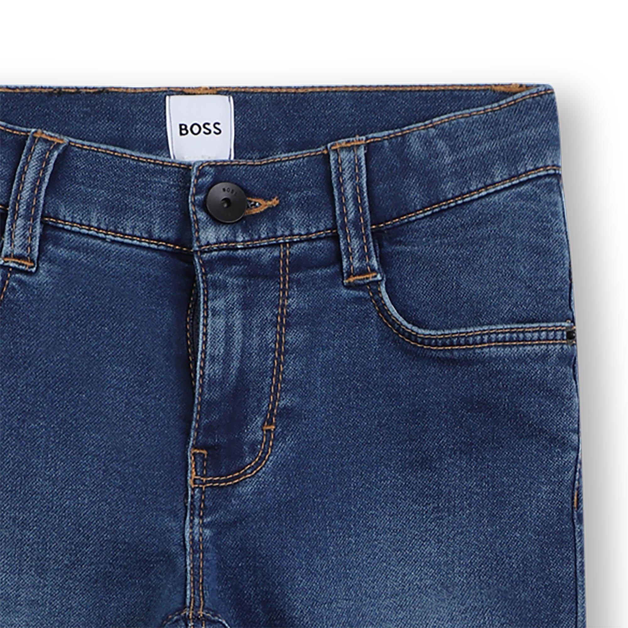 Blue - Boss - Kids Straight Jeans, Straight Fit - 3