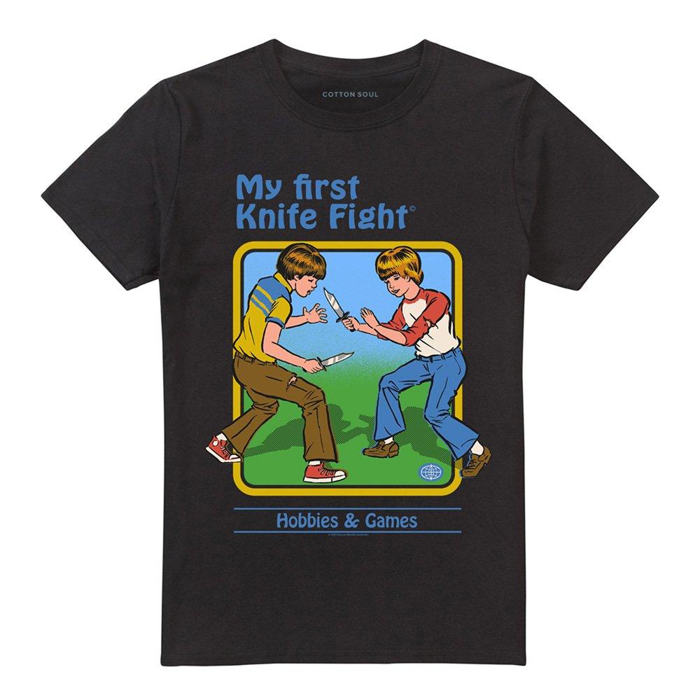Black - Steven Rhodes - Steven Rhodes My First Knife Fight T-Shirt Black - 4