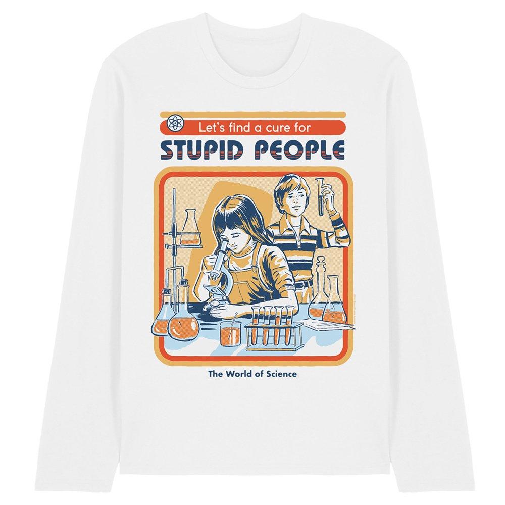White - Steven Rhodes - Steven Rhodes A Cure For Stupid People Long Sleeve - 1