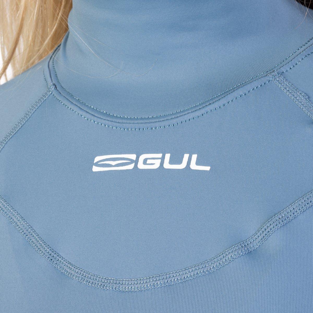 Blue/Grey - Gul - UV PROTECTION FLATLOCK LONG SLEEVE RASH VEST - 6