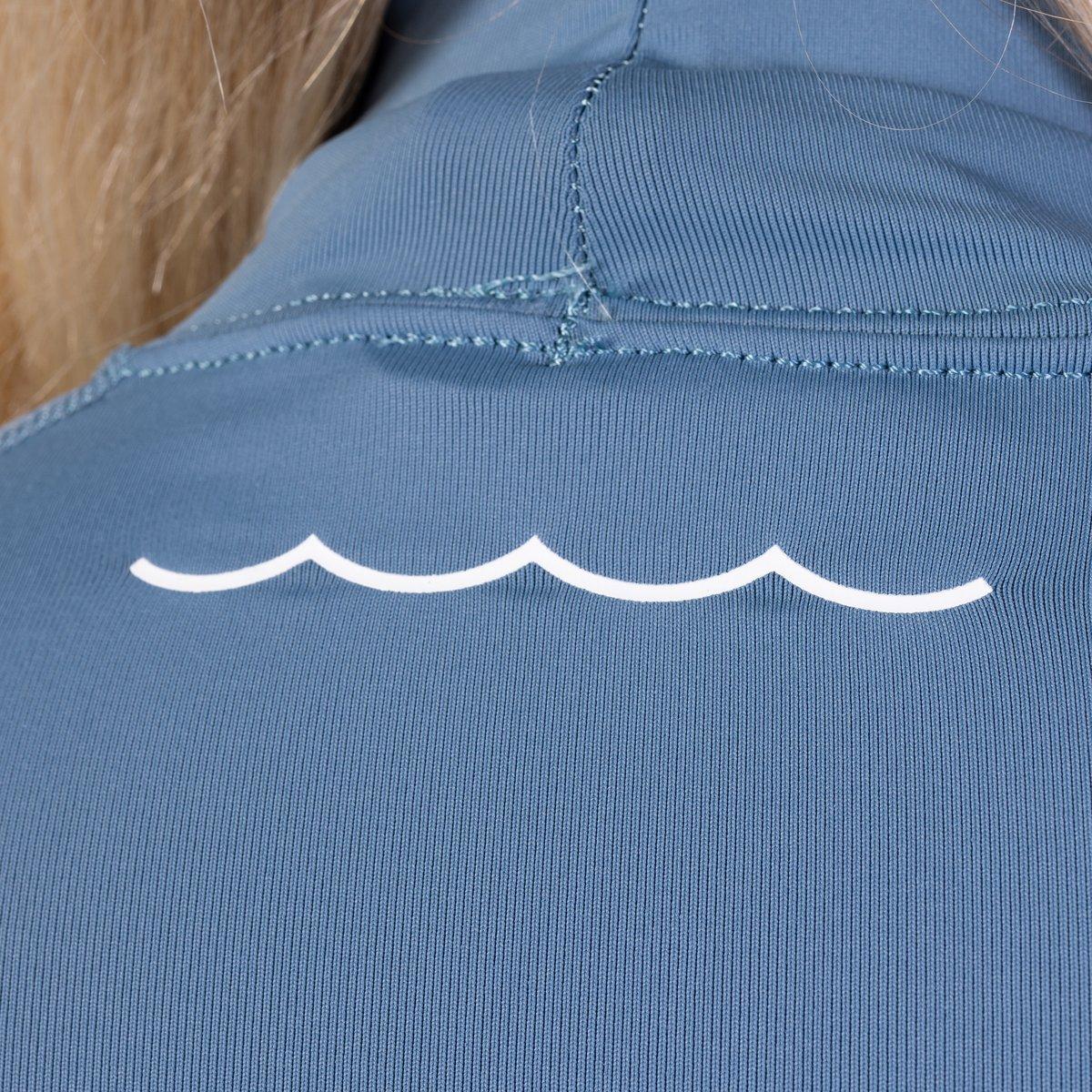 Blue/Grey - Gul - UV PROTECTION FLATLOCK LONG SLEEVE RASH VEST - 7