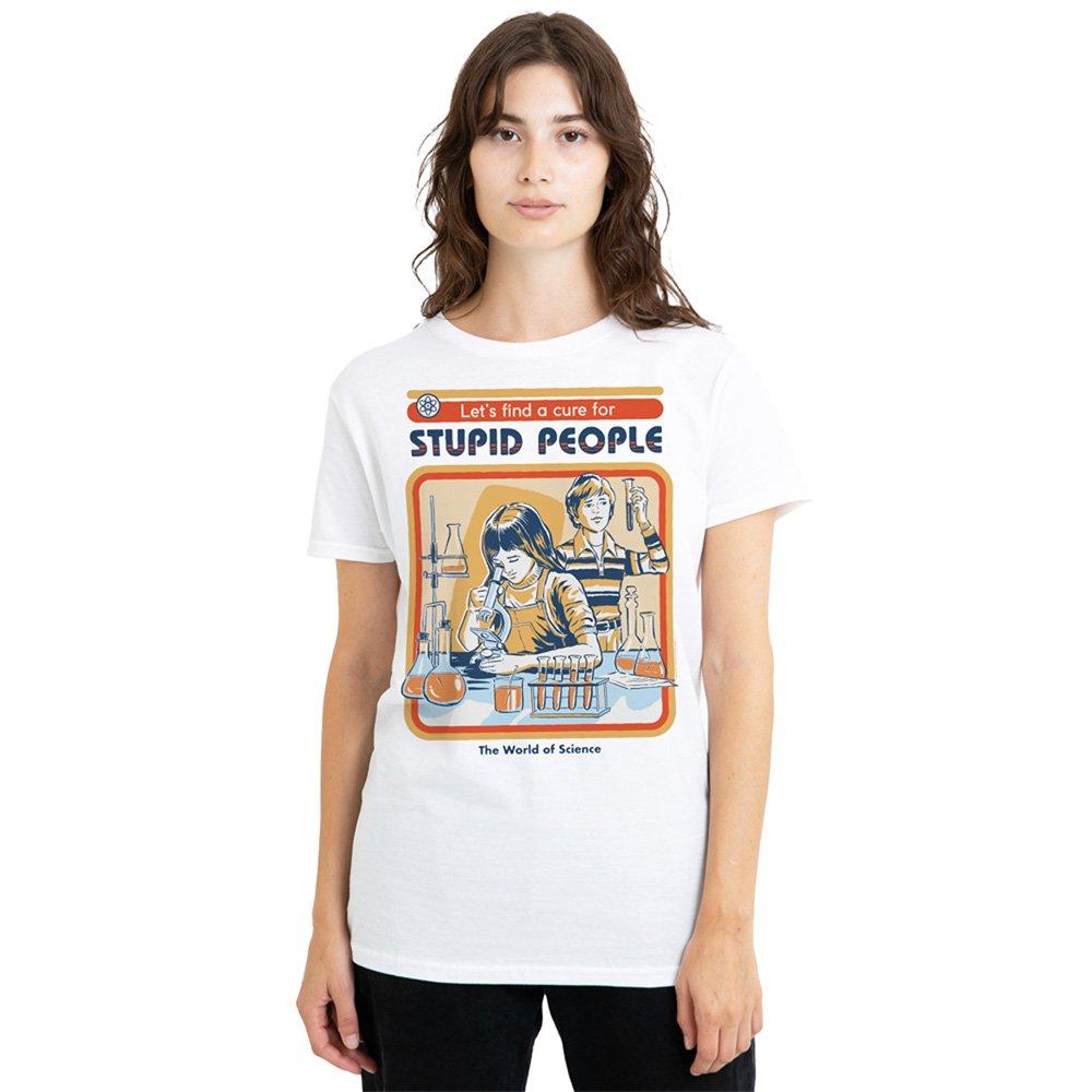 White - Steven Rhodes - Steven Rhodes A Cure For Stupid People T Shirt Wh - 1