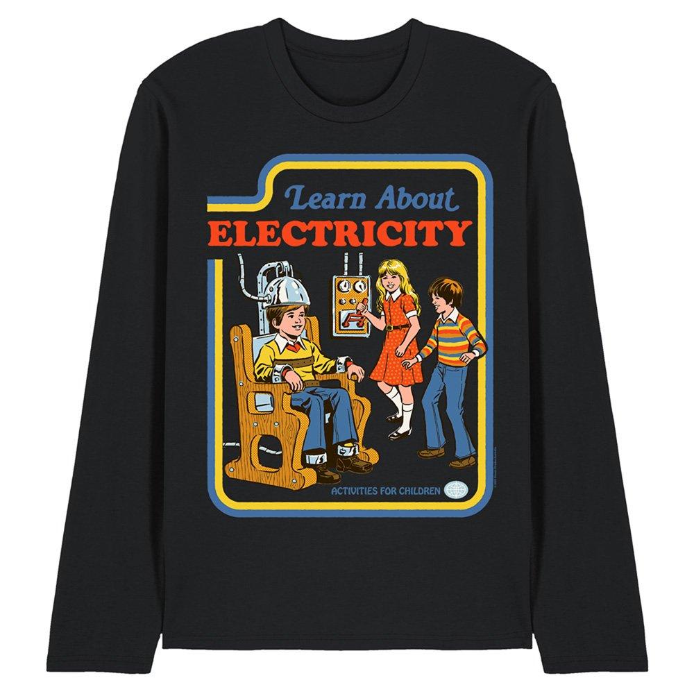 Black - Steven Rhodes - Steven Rhodes Learn About Electricity Long Sleeve - 1